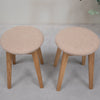NordicStory Pack de 2 o 4 Taburetes de Comedor de Madera Maciza Diana, tapizado