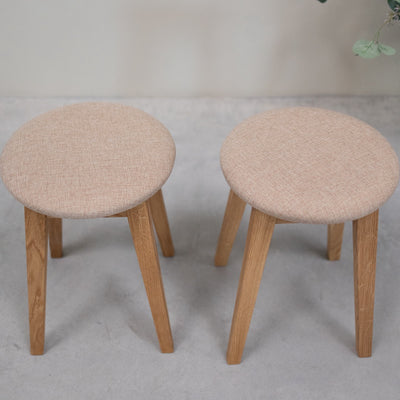 NordicStory Pack de 2 o 4 Taburetes de Comedor de Madera Maciza Diana, tapizado