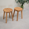 NordicStory Pack de 2 o 4 Taburetes de Comedor de Madera Maciza de Roble Diana