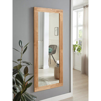 NordicStory Espejo de madera maciza de roble "Teramo" 120 x 50 cm.