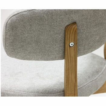 Veskor Pack de 2 o 4 Sillas de Comedor de Madera Maciza de Roble Claus, tapizado Gris o Marron Roble.Store