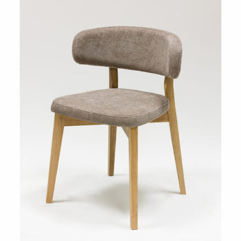 Veskor Pack de 2 o 4 Sillas de Comedor de Madera Maciza de Roble Claus, tapizado Gris o Marron Roble.Store
