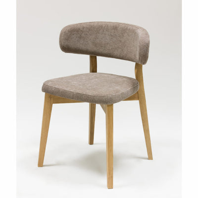 Veskor Pack de 2 o 4 Sillas de Comedor de Madera Maciza de Roble Claus, tapizado Gris o Marron Roble.Store