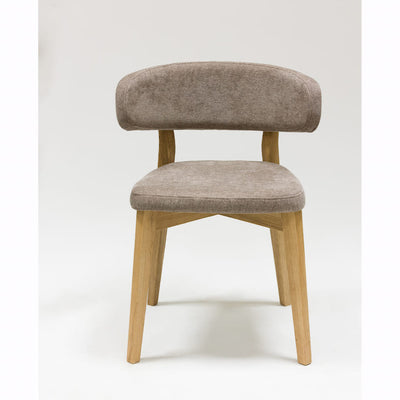 Veskor Pack de 2 o 4 Sillas de Comedor de Madera Maciza de Roble Claus, tapizado Gris o Marron Roble.Store