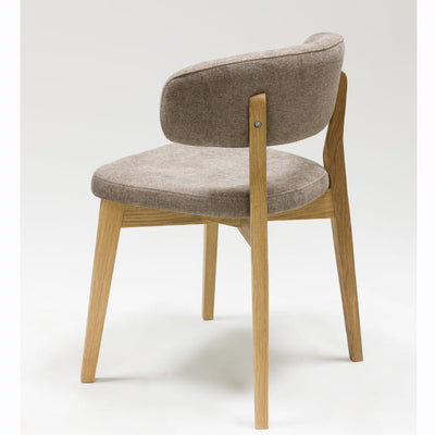Veskor Pack de 2 o 4 Sillas de Comedor de Madera Maciza de Roble Claus, tapizado Gris o Marron Roble.Store