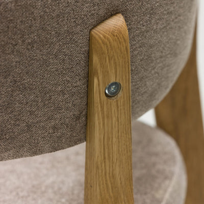 Veskor Pack de 2 o 4 Sillas de Comedor de Madera Maciza de Roble Claus, tapizado Gris o Marron Roble.Store