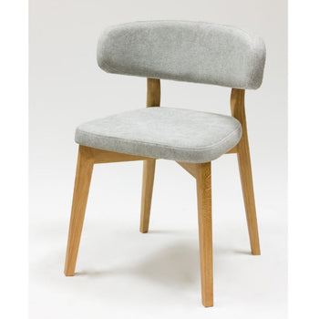 Veskor Pack de 2 o 4 Sillas de Comedor de Madera Maciza de Roble Claus, tapizado Gris o Marron Roble.Store