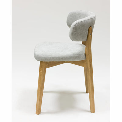 Veskor Pack de 2 o 4 Sillas de Comedor de Madera Maciza de Roble Claus, tapizado Gris o Marron Roble.Store