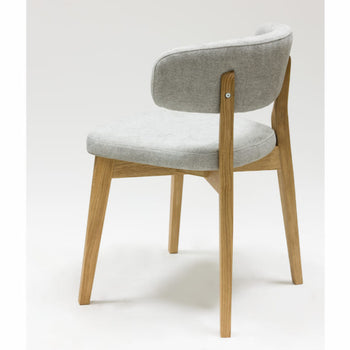 Veskor Pack de 2 o 4 Sillas de Comedor de Madera Maciza de Roble Claus, tapizado Gris o Marron Roble.Store
