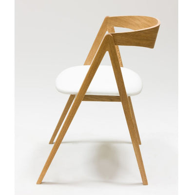 Veskor Pack de 2 o 4 Sillas de Comedor de Madera Maciza de Roble Oscar, tapizado Blanco Roble.Store