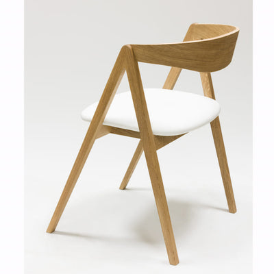 Veskor Pack de 2 o 4 Sillas de Comedor de Madera Maciza de Roble Oscar, tapizado Blanco Roble.Store