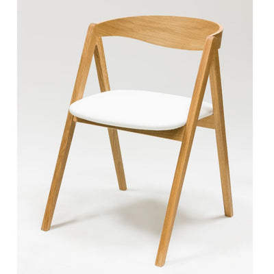 Veskor Pack de 2 o 4 Sillas de Comedor de Madera Maciza de Roble Oscar, tapizado Blanco Roble.Store
