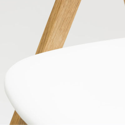 Veskor Pack de 2 o 4 Sillas de Comedor de Madera Maciza de Roble Oscar, tapizado Blanco Roble.Store