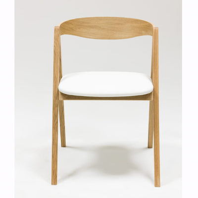 Veskor Pack de 2 o 4 Sillas de Comedor de Madera Maciza de Roble Oscar, tapizado Blanco Roble.Store