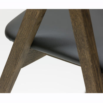 Veskor Pack de 2 o 4 Sillas de Comedor de Madera Maciza de Roble Oscar, tapizado Negro Roble.Store