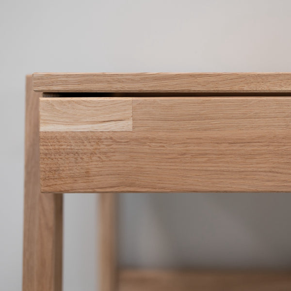 Mesa escritorio de madera maciza de roble Eric, 120 x 65 x 75 cm. | NordicStory