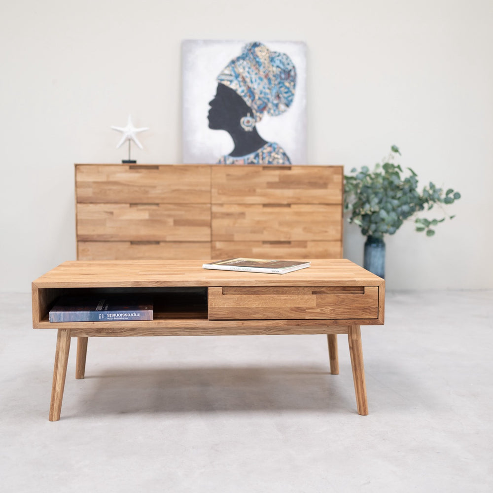 Mesa de centro de madera maciza de roble Escandi 8