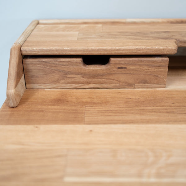 Mesa escritorio de madera maciza de roble Ana, 120 x 65 x 84,5 cm. | NordicStory