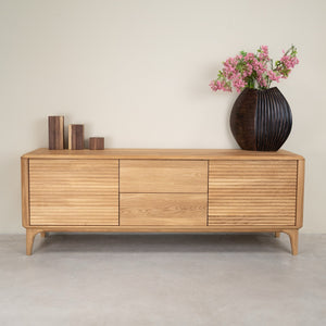 TV-meubel van massief eikenhout Oxford 3.2.2 | NordicStory