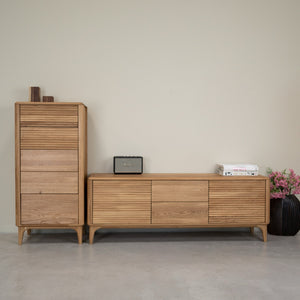 TV-meubel van massief eikenhout Oxford 3.2.2 | NordicStory