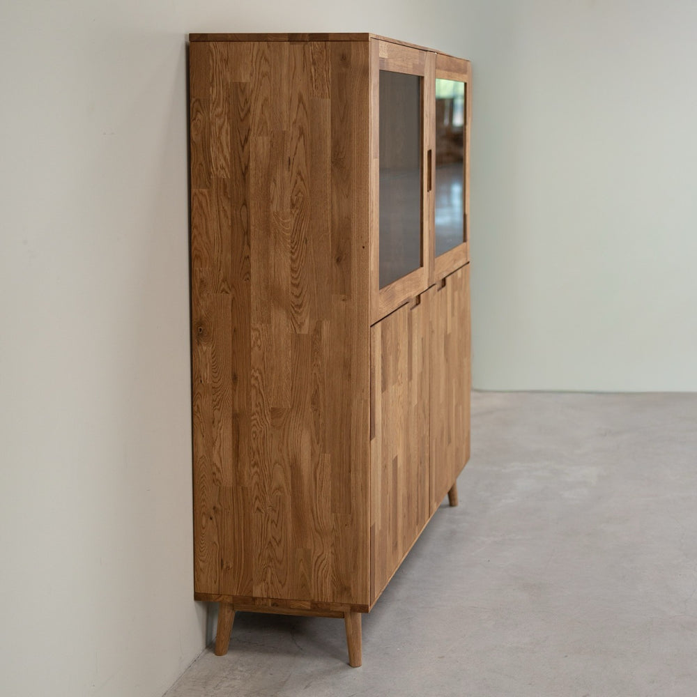 Armario Vitrina de madera maciza de roble Escandi 3 | NordicStory