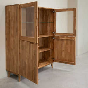 Escandi 3 solid oak display cabinet | NordicStory
