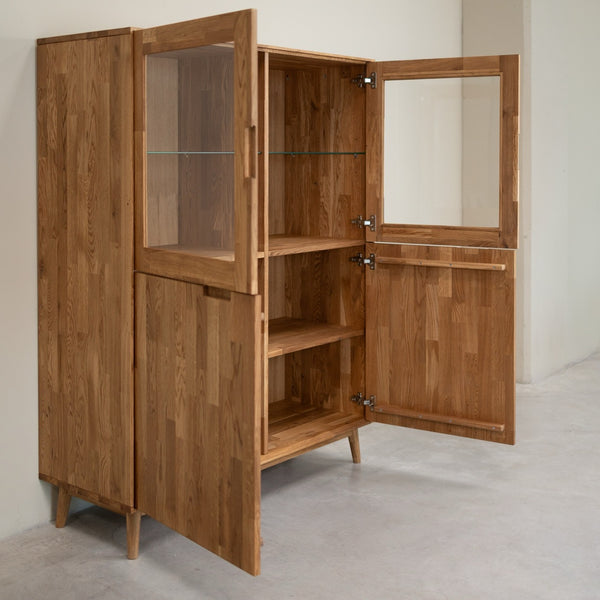 Escandi 3 solid oak display cabinet | NordicStory