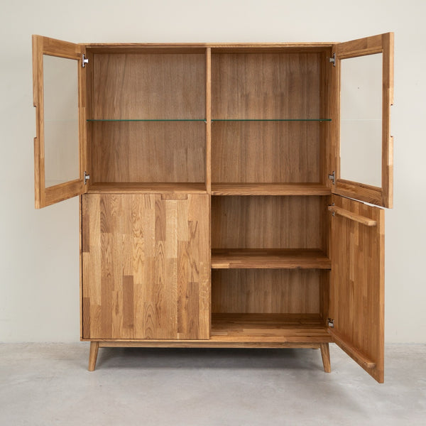 Escandi 3 solid oak display cabinet | NordicStory