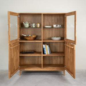 Escandi 3 solid oak display cabinet | NordicStory