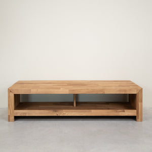 Massief eiken TV-meubel Kaira, 100 / 140 / 200 x 50 x 35 cm.