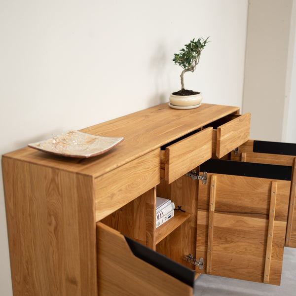 Credenza in legno massello di rovere Bremen 2 | NordicStory