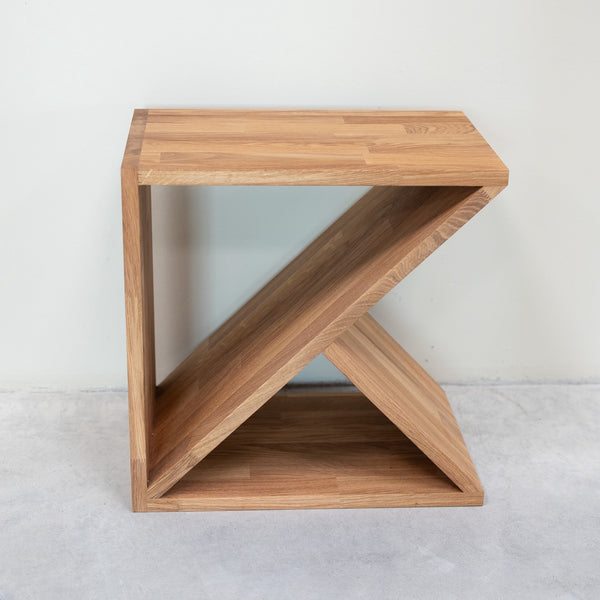 Mesa auxiliar, mesita de noche de madera maciza de roble Denmark