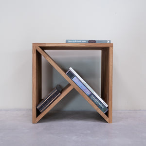 Mesa auxiliar, mesita de noche de madera maciza de roble Denmark