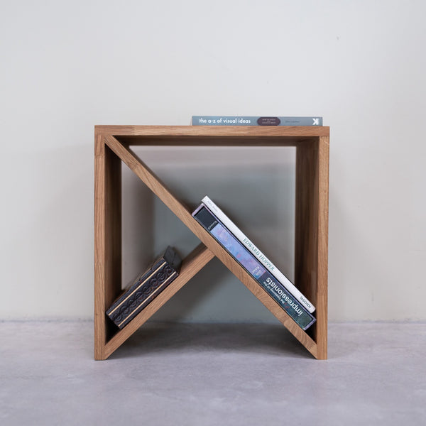 Mesa auxiliar, mesita de noche de madera maciza de roble Denmark