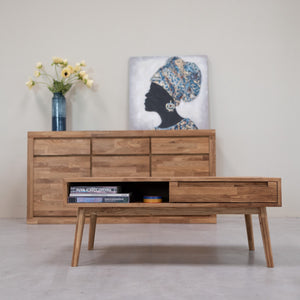 Mesa de centro de madera maciza de roble Escandi 8