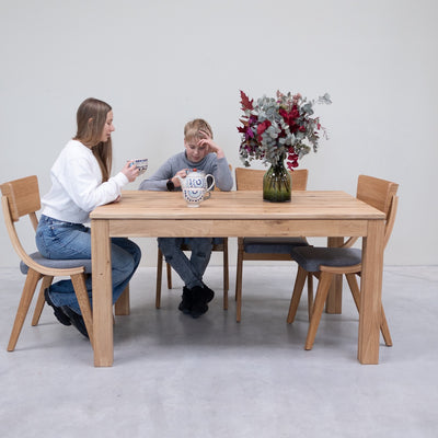 Mesa extensible de comedor de madera maciza de roble L2