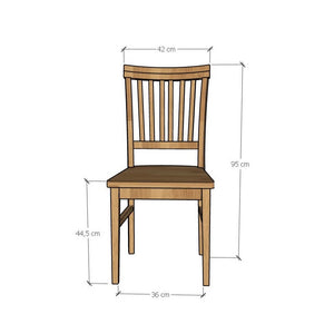 Pack de 2 o 4 Sillas de Comedor de Madera Maciza de Roble Provance | VESKOR