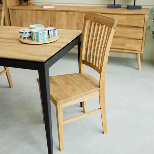 Pack de 2 o 4 Sillas de Comedor de Madera Maciza de Roble Provance | VESKOR