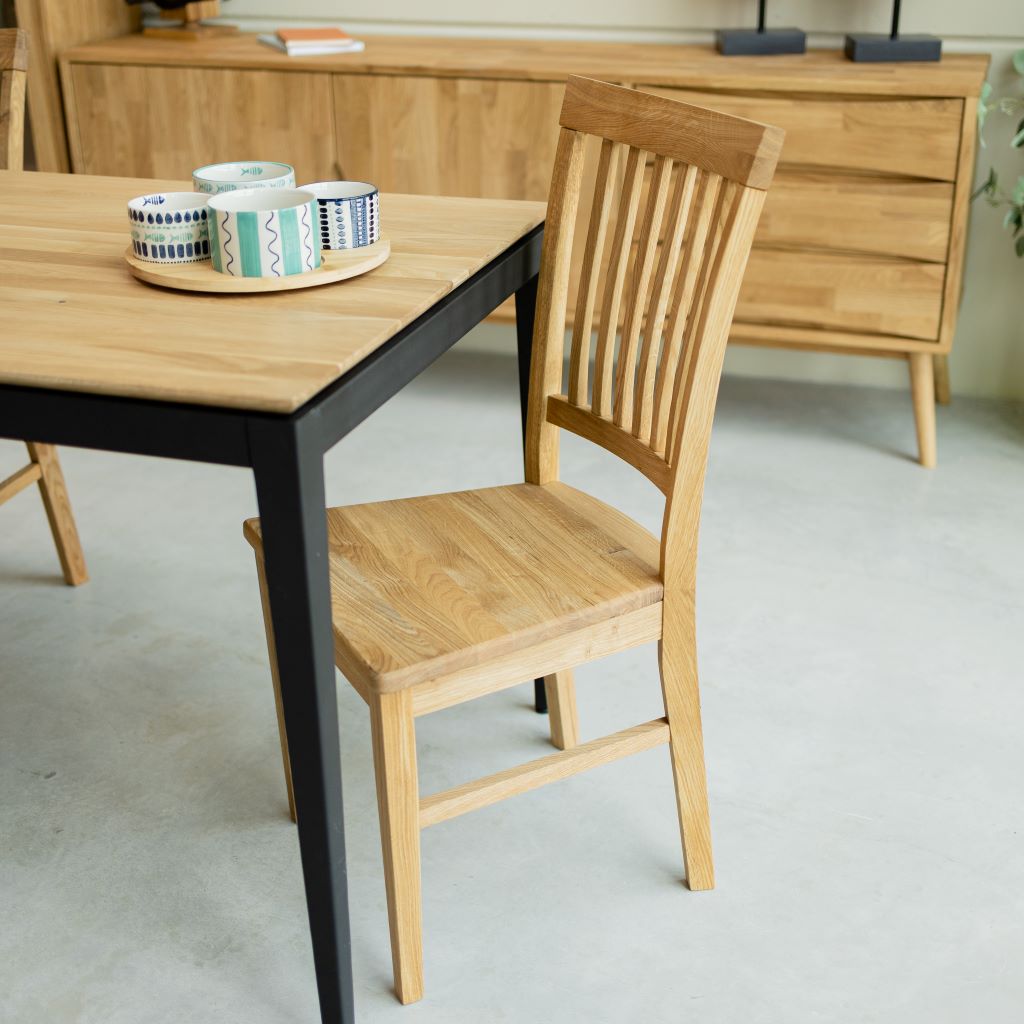 Pack de 2 o 4 Sillas de Comedor de Madera Maciza de Roble Provance | VESKOR