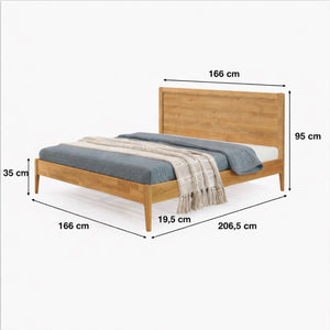 Milan solid wood double bed
