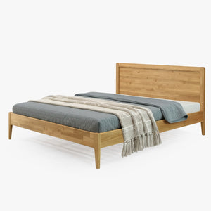 Milan Solid Oak Bed | NordicStory