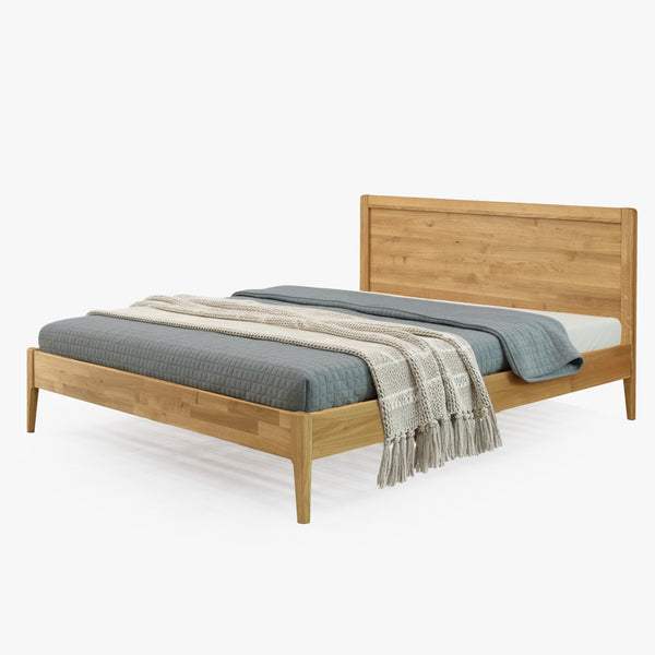 Milan Solid Oak Bed | NordicStory