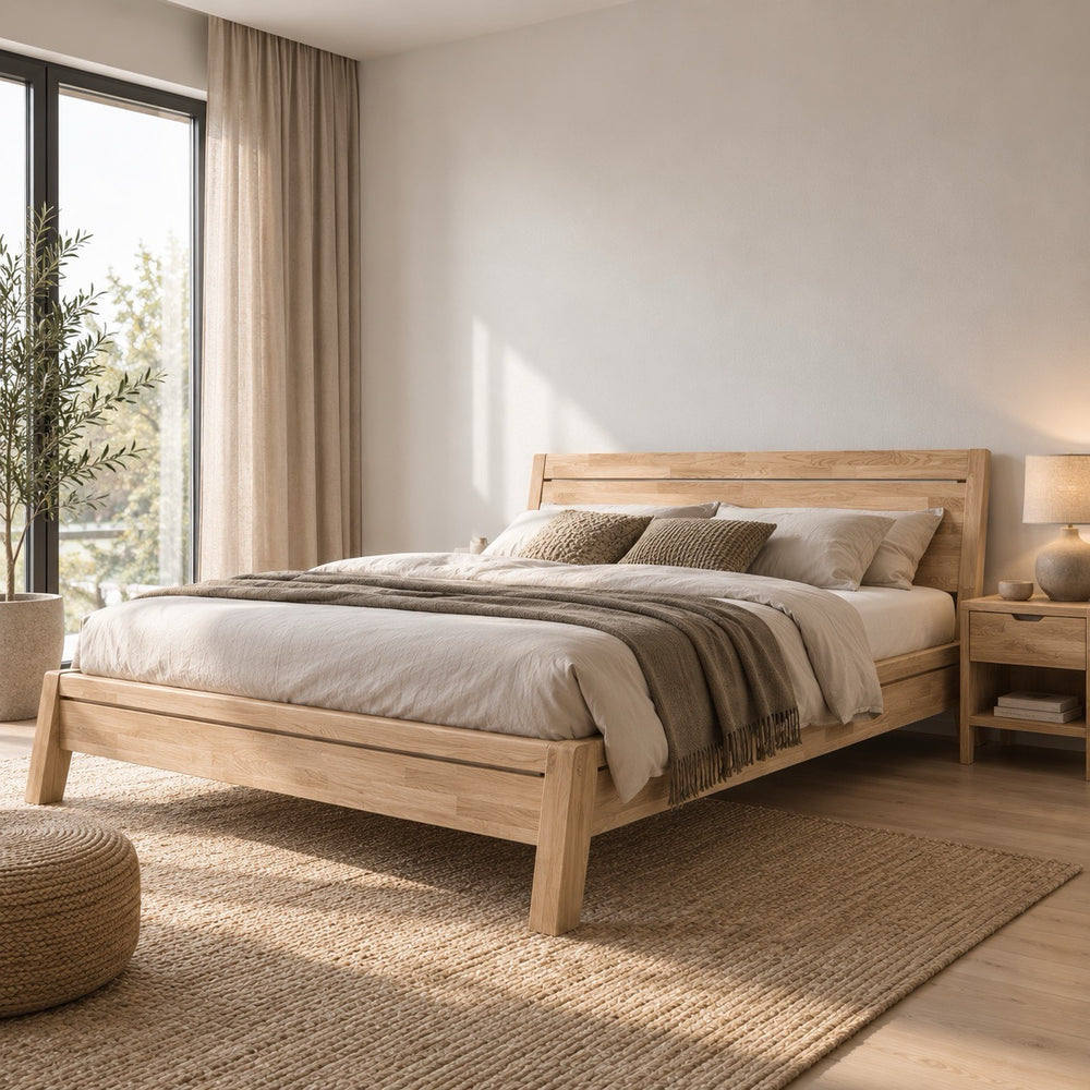 Letto in legno massello di rovere Bridget | NordicStory