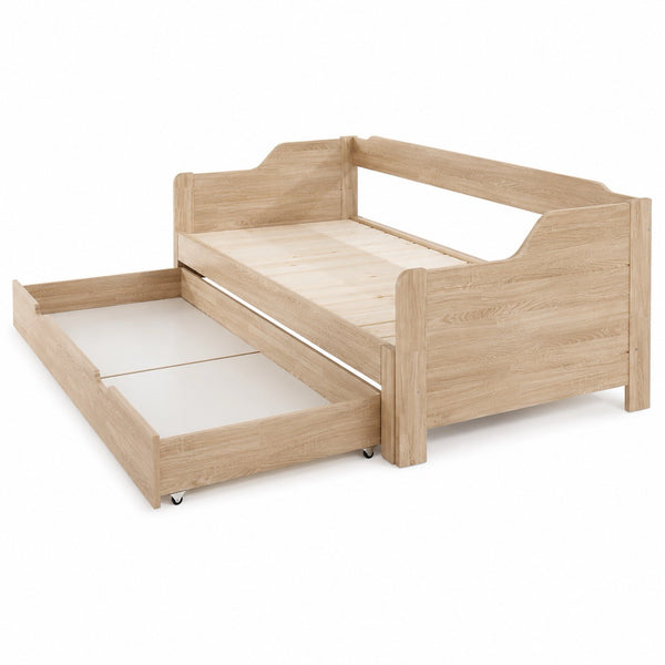 Solid oak trundle bed Frida | NordicStory