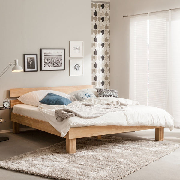 Cama de madera maciza de roble 90 x 200 cm. /140 x 200 cm. / 160 x 200 cm. / 180 x 200