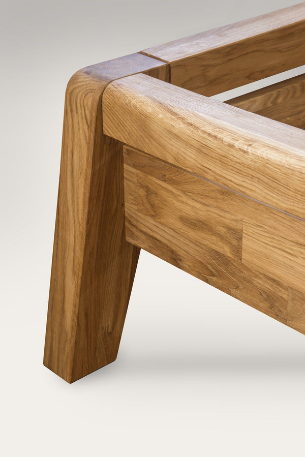 NordicStory Cama de madera maciza de roble