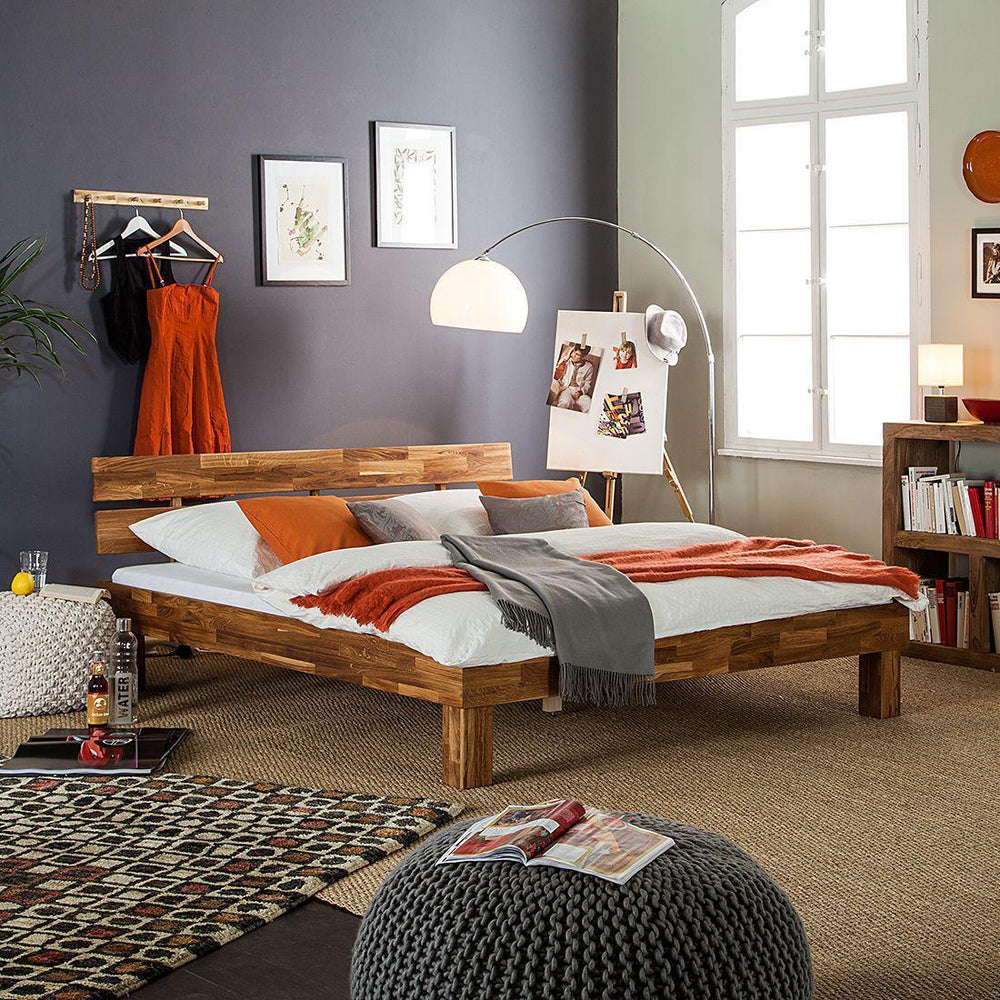 Cama de madera maciza de roble 90 x 200 cm. /140 x 200 cm. / 160 x 200 cm. / 180 x 200 Estilo escandinavo