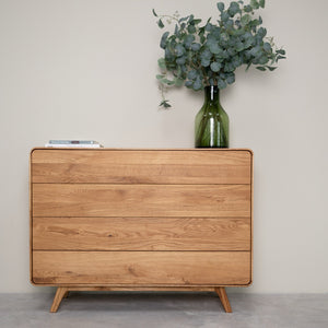 Comò in legno massello di rovere Geneva 3 | NordicStory
