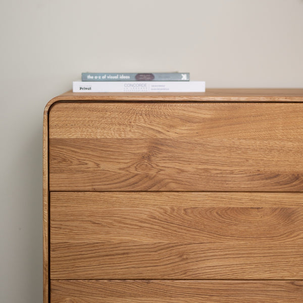 Comò in legno massello di rovere Geneva 3 | NordicStory