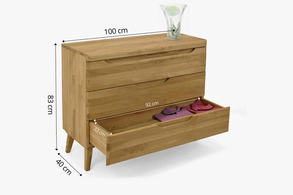 Kommode aus massiver Eiche „Milan“ | NordicStory